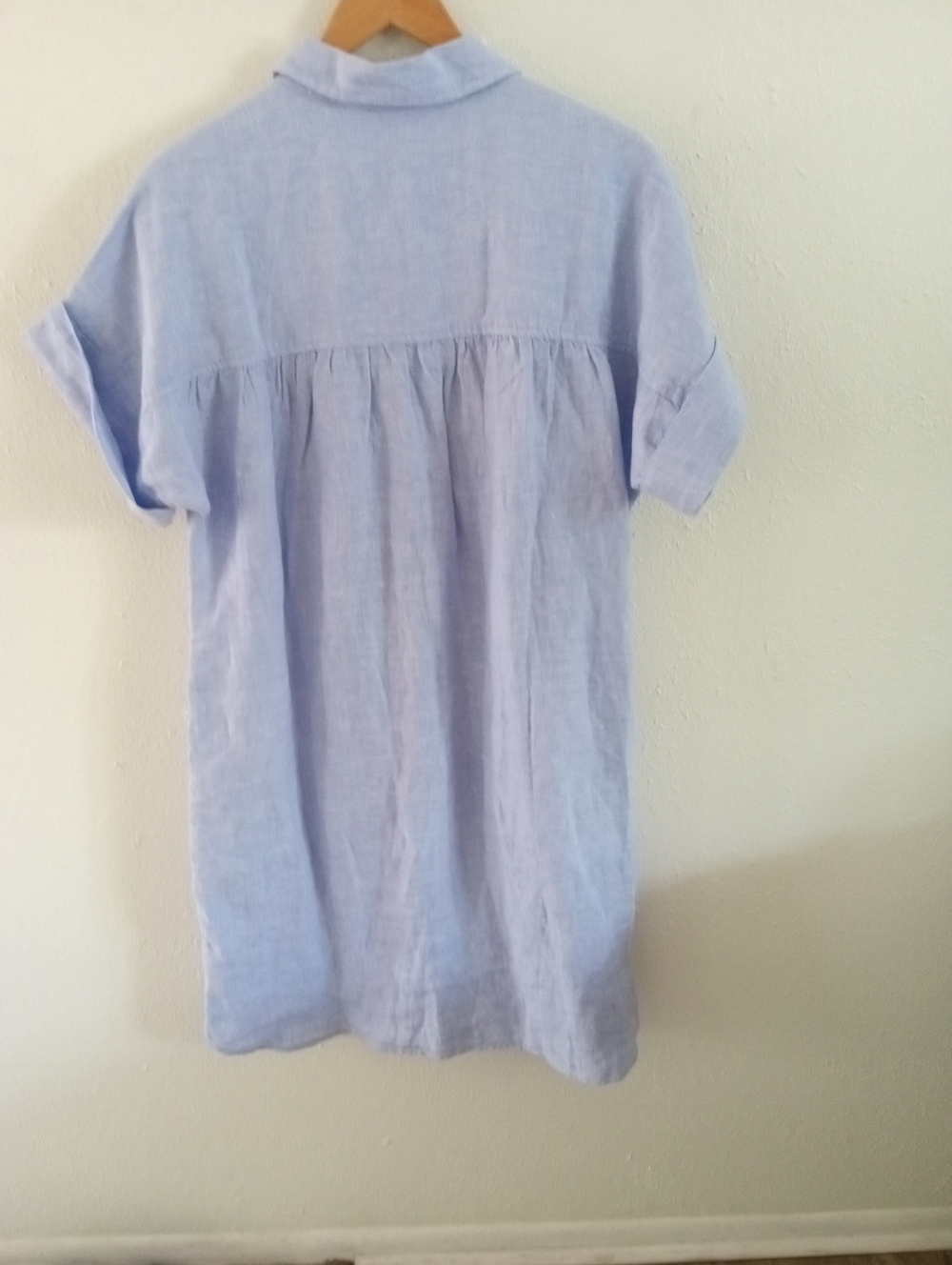 BAIRD MCNUTT J. CREW Irish Linen Chambray Shirt Dress | M - Picture 9 of 11